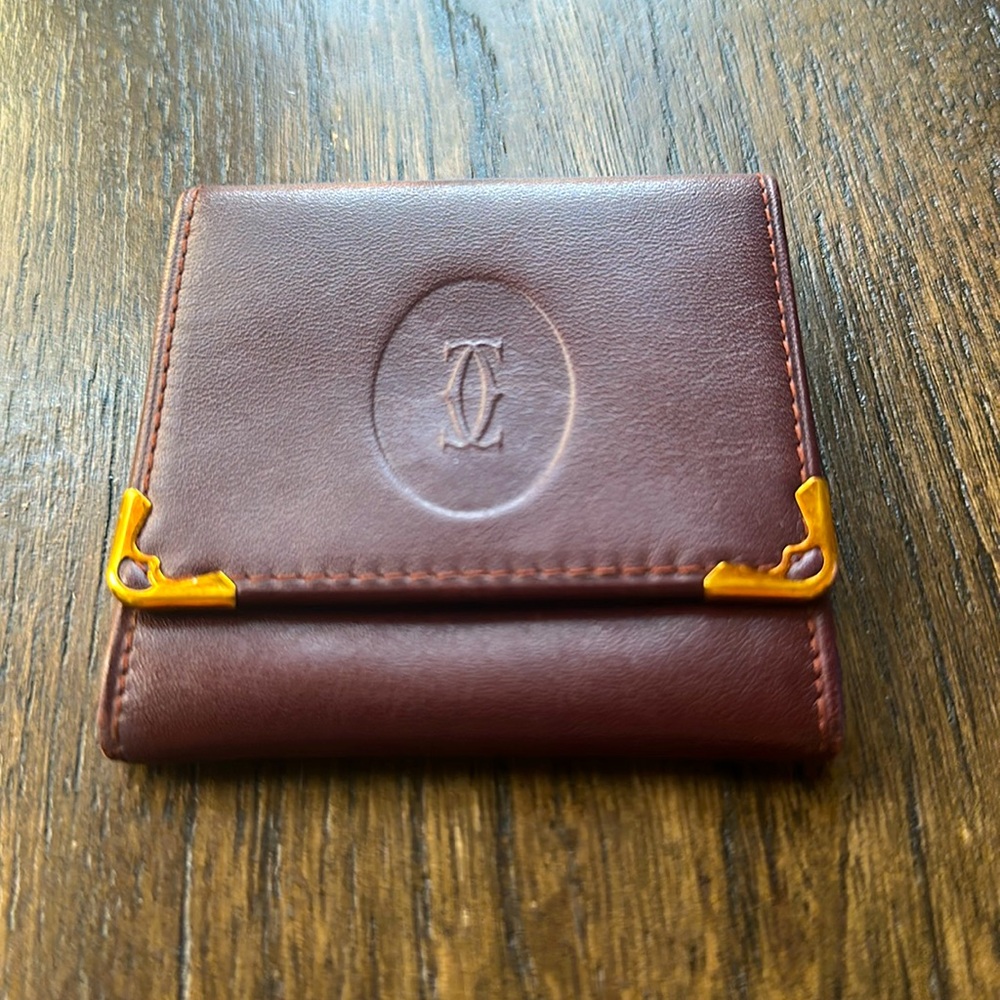 Authentic Cartier Must Line coin pouch with box and COA